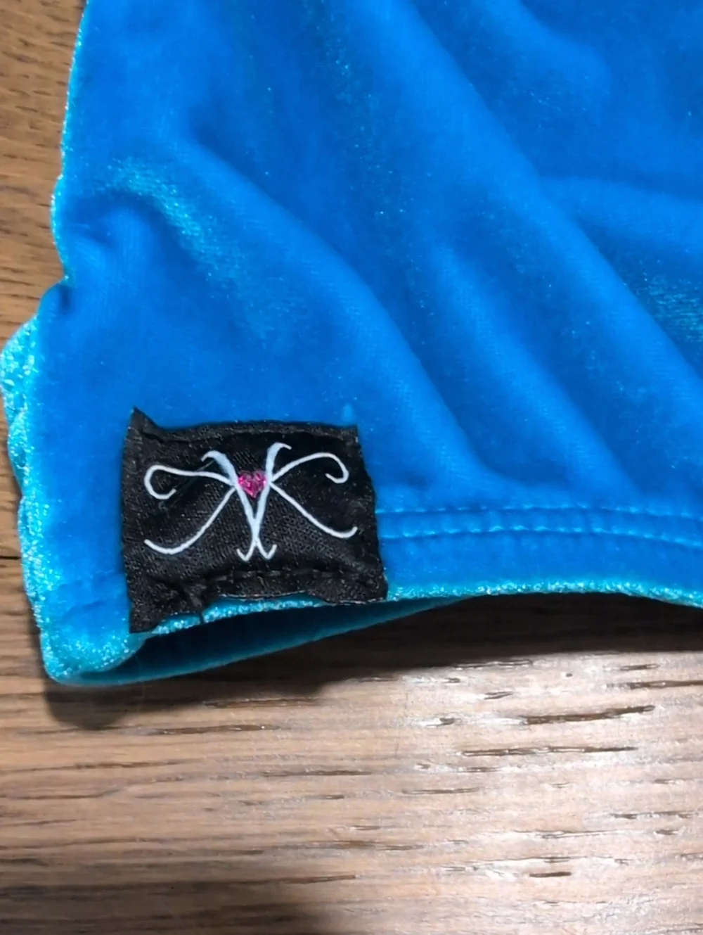 Kandi Kouture Bra Top Blue Velvet Child's Medium Cm